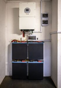 Efficient power inverter system in a residential setup for energy management.